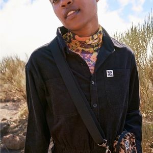 Lucy & Yak Organic Corduroy Eddie Jumpsuit - Black Size M